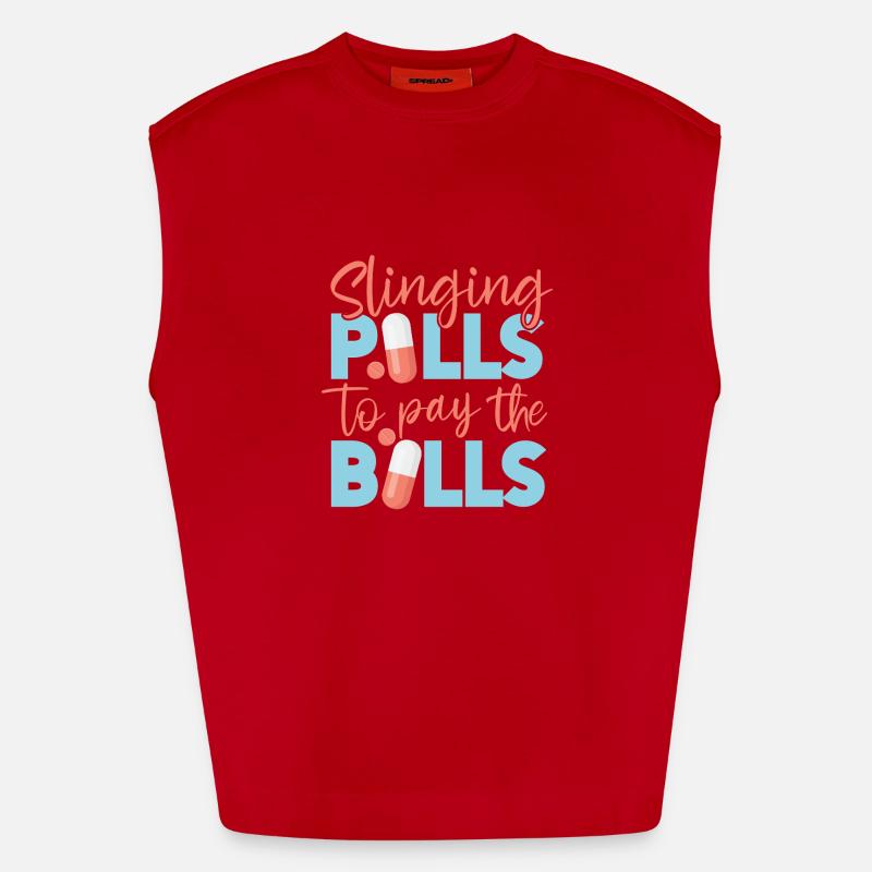 Pharmacy Tech Technician Heavyweight Oversized Organic Tank Top Made in EU