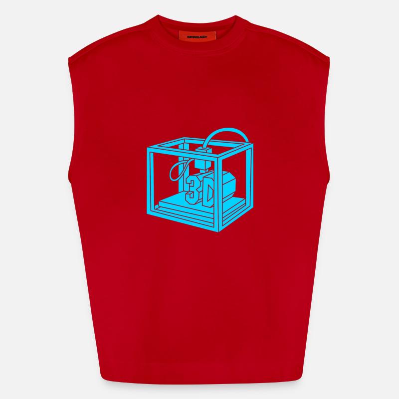 3D Printing Printing Prototype Heavyweight Oversized Organic Tank Top Made in EU