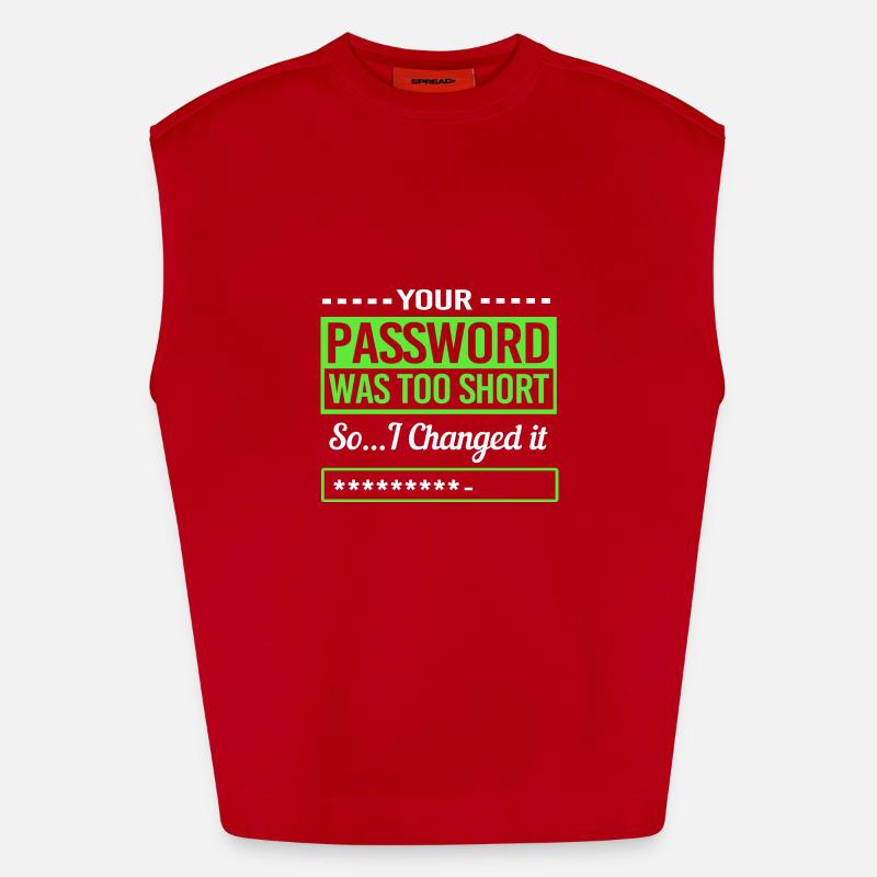 Cybersecurity Cyber Programmer Hacker - Heavyweight Oversized Organic Tank Top Made in EU - red