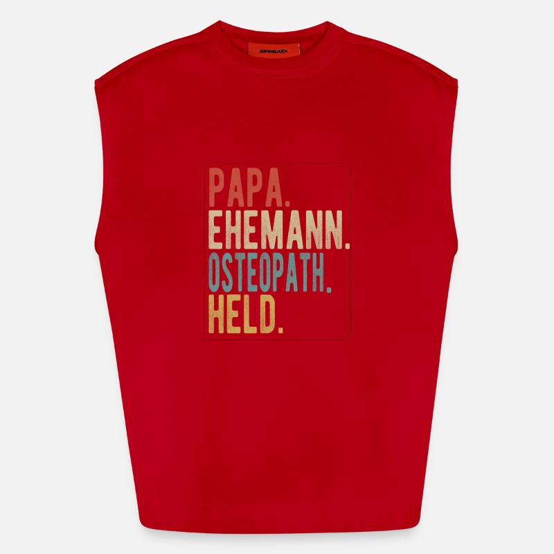 Osteopath Papa Ehemann Held Heavyweight Oversized Organic Tank Top Made in EU