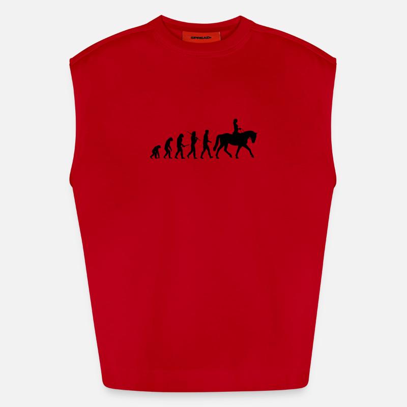 Evolution équitation, cadeau équestre Débardeur bio épais oversize fabriqué en UE
