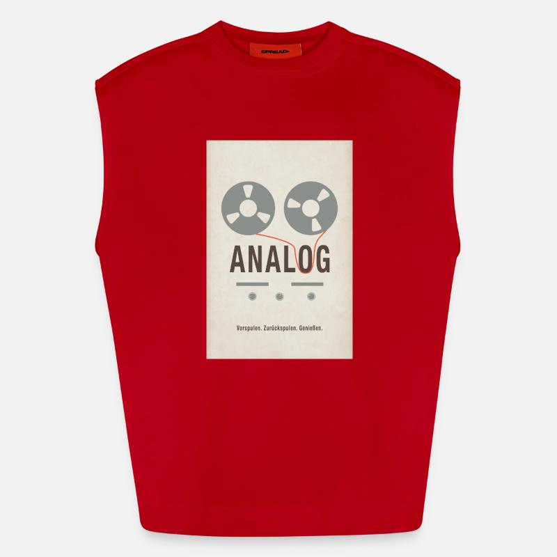 ANALOG – Fast forward. Rewind. Enjoy. Heavyweight Oversized Organic Tank Top Made in EU