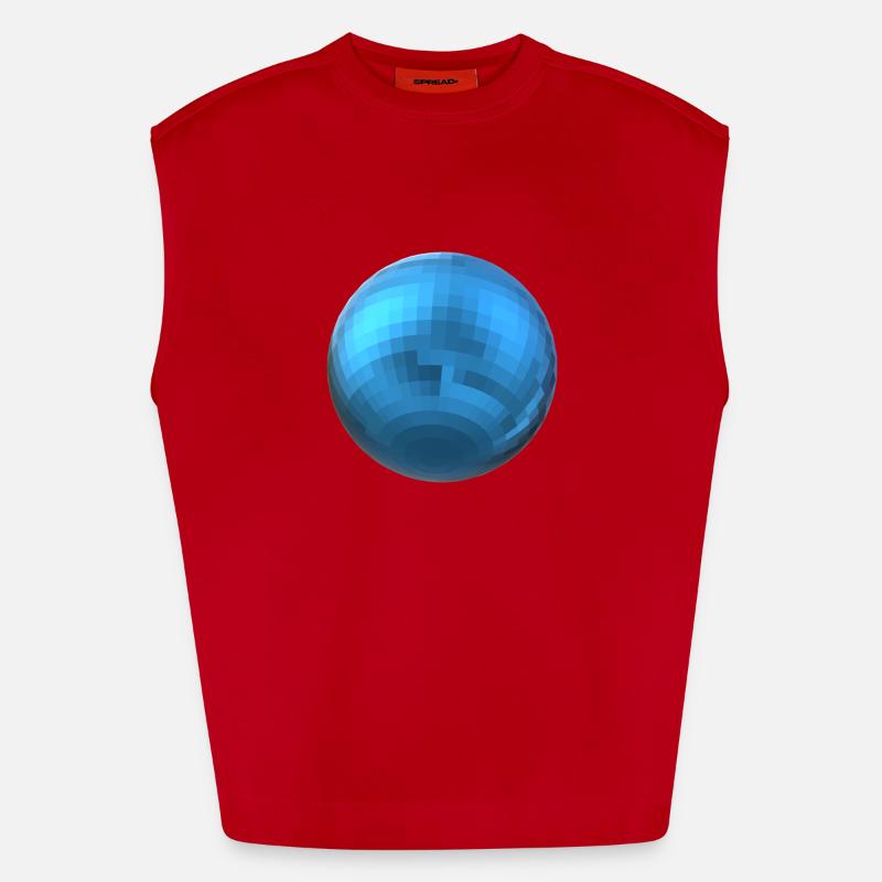 Sphère bleue Débardeur bio épais oversize fabriqué en UE