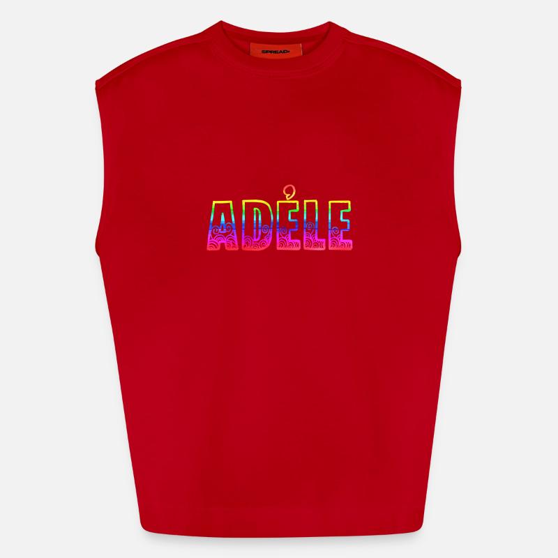 adéle rs regenbogen - Heavyweight Oversized Organic Tank Top Made in EU - Rot