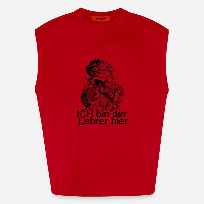 Ich bin der Lehrer Max Moritz Busch Lehrer Lämpel Heavyweight Oversized Organic Tank Top Made in EU