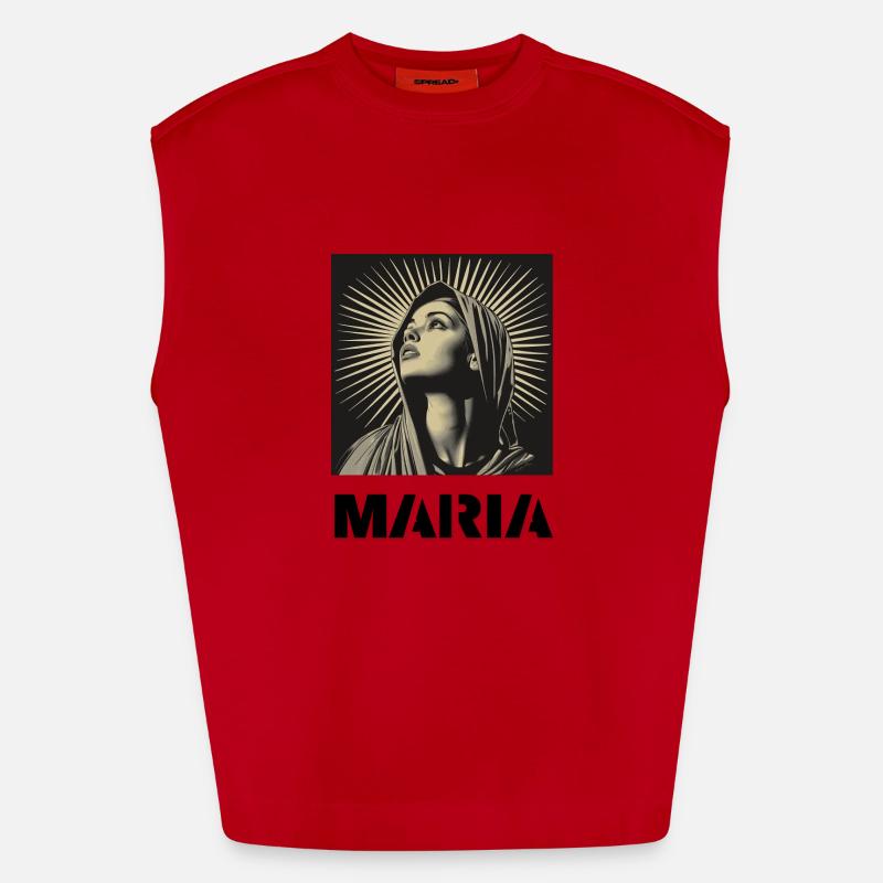 Maria - Heavyweight Oversized Organic Tank Top Made in EU - red