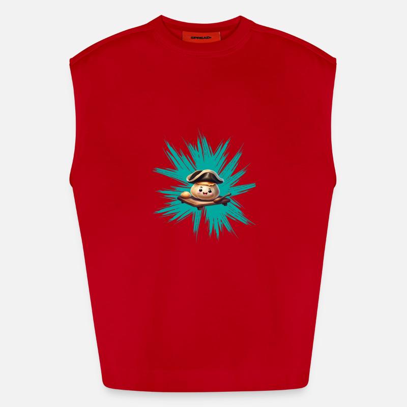 Boulette de levure sur graffiti Débardeur bio épais oversize fabriqué en UE