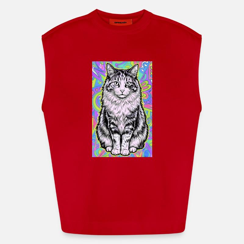 chat Débardeur bio épais oversize fabriqué en UE