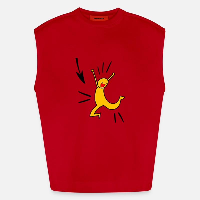 Gul glæde Heavyweight oversized organic tanktop made in EU