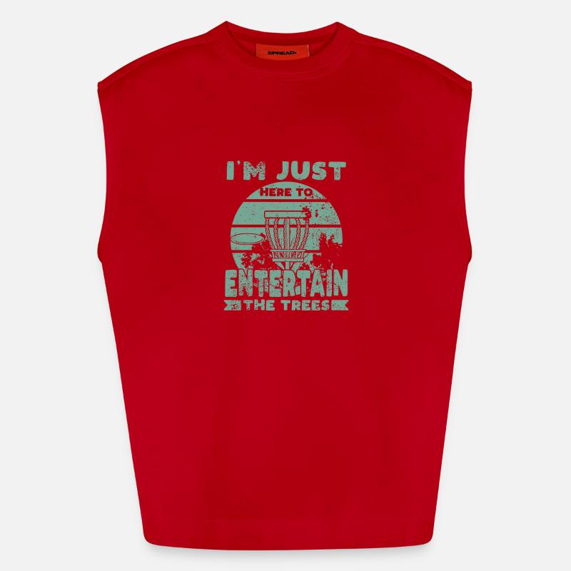 Disc Golf Spruch Heavyweight Oversized Organic Tank Top Made in EU