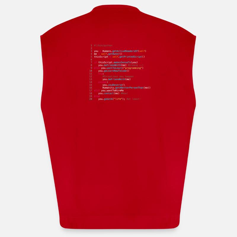 Sei mit Programmierern befreundet (in Python) - Heavyweight Oversized Organic Tank Top Made in EU - Rot