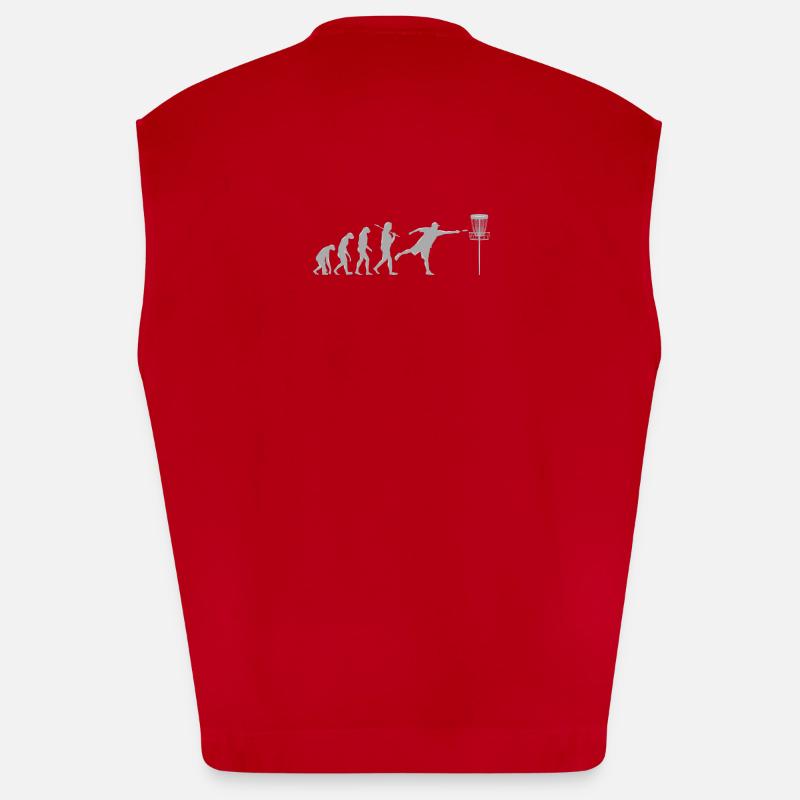 Disc Golf Evolution - Heavyweight Oversized Organic Tank Top Made in EU - Rot