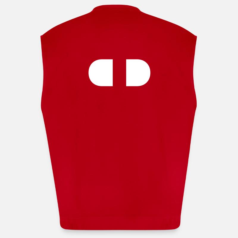 Controller-Split-White - Heavyweight Oversized Organic Tank Top Made in EU - red