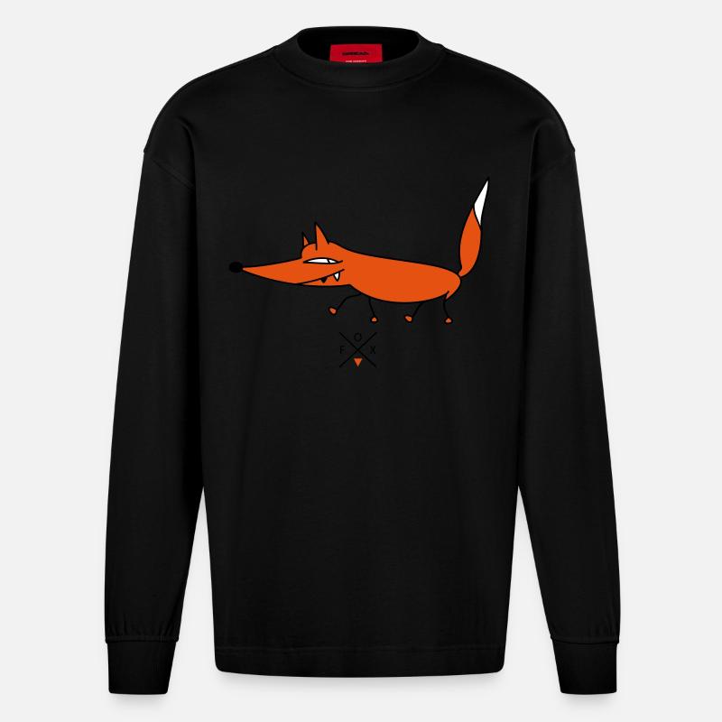 smart - Manches longues bio épais oversize fabriqué en UE - SOLID BLACK