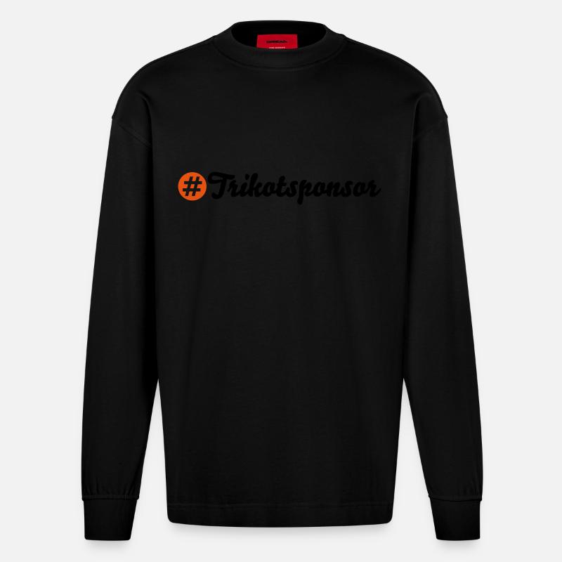 Trikotsponsor - Heavyweight Oversized Organic Langarmshirt Made in EU - SOLID BLACK
