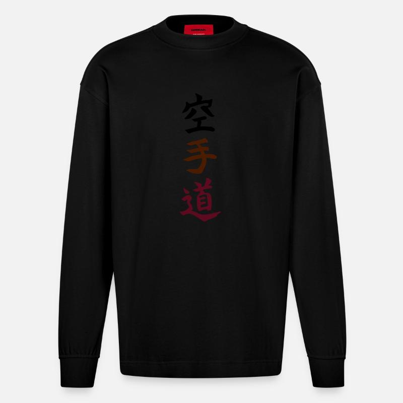 Karatedo - Heavyweight Oversized Organic Langarmshirt Made in EU - SOLID BLACK