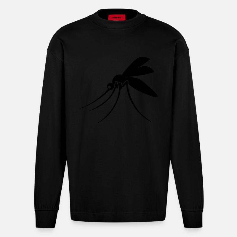 Mücke - Heavyweight Oversized Organic Langarmshirt Made in EU - SOLID BLACK
