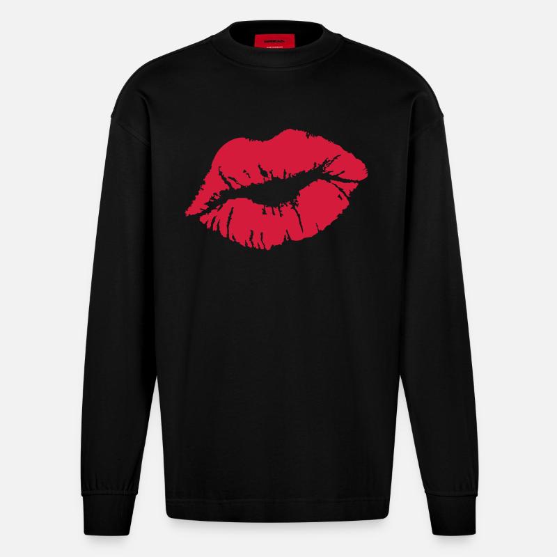 kuss - Manches longues bio épais oversize fabriqué en UE - SOLID BLACK