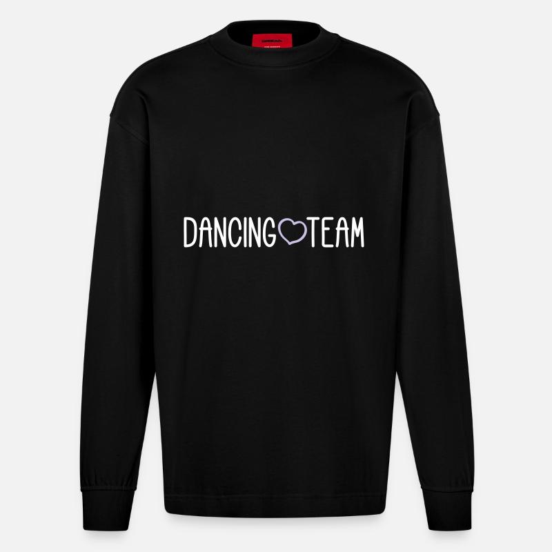 Équipe de danse - Manches longues bio épais oversize fabriqué en UE - SOLID BLACK