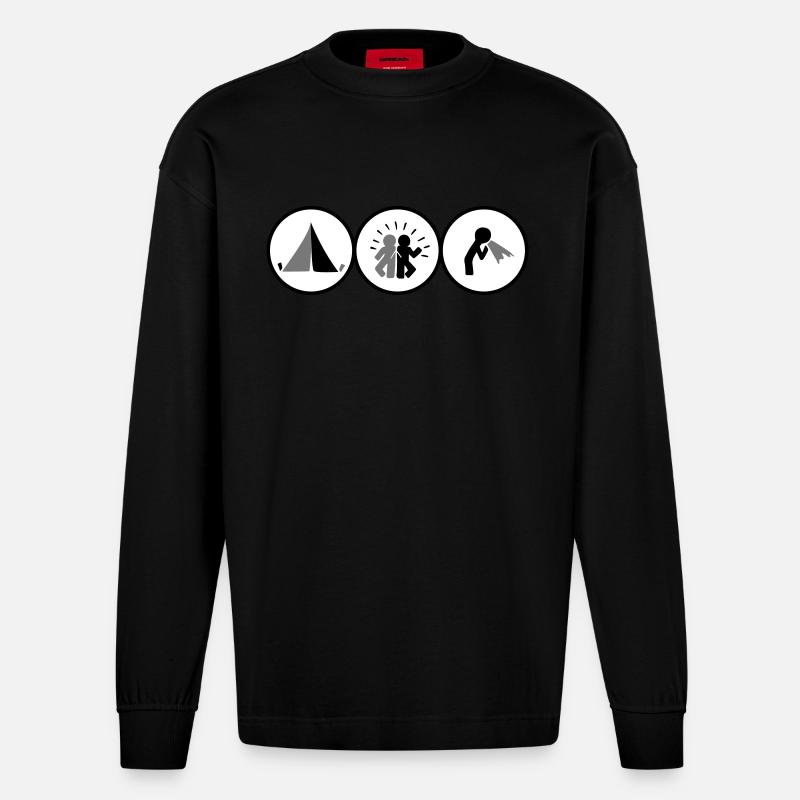 Festival - Heavyweight Oversized Organic Langarmshirt Made in EU - SOLID BLACK
