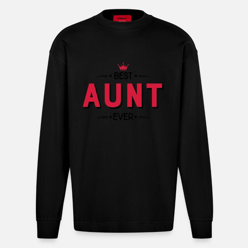 Aunt - Heavyweight Oversized Organic Langarmshirt Made in EU - SOLID BLACK
