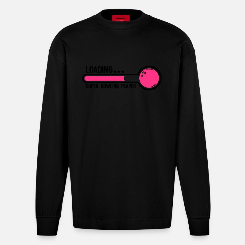 bowling boule loading super player1 - Manches longues bio épais oversize fabriqué en UE - SOLID BLACK