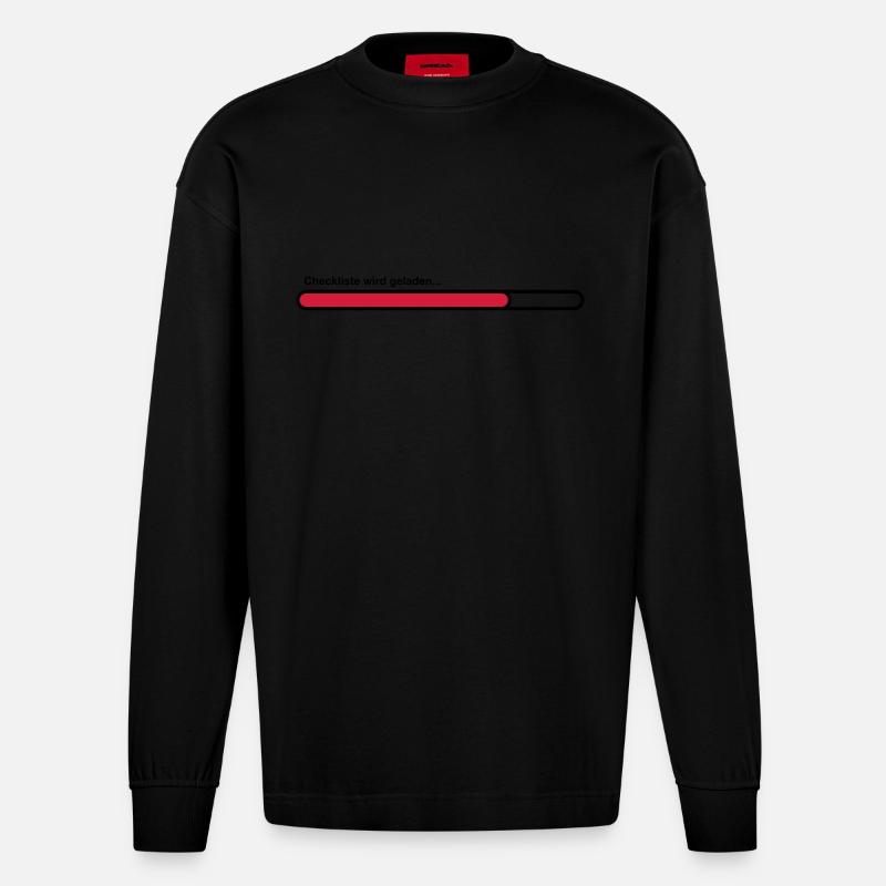 checklist - Heavyweight Oversized Organic Longsleeve Shirt Made in EU - SOLID BLACK