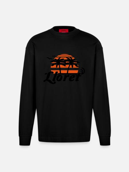 lloret__f2 - Heavyweight Oversized Organic Longsleeve Shirt Made in EU - SOLID BLACK