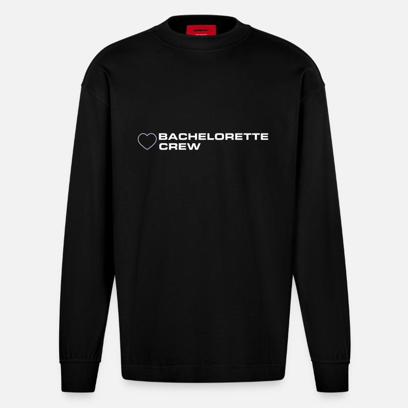 Équipe de célibataires - Manches longues bio épais oversize fabriqué en UE - SOLID BLACK