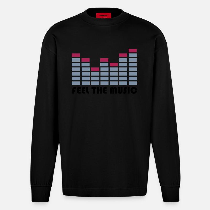 equalizer - Heavyweight Oversized Organic Langarmshirt Made in EU - SOLID BLACK