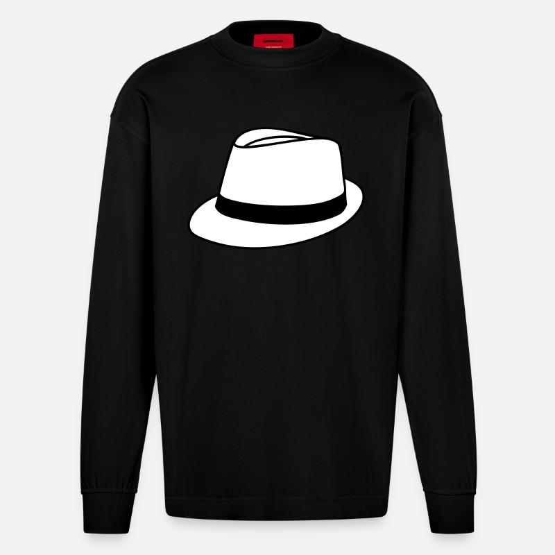 Hut - Heavyweight Oversized Organic Langarmshirt Made in EU - SOLID BLACK