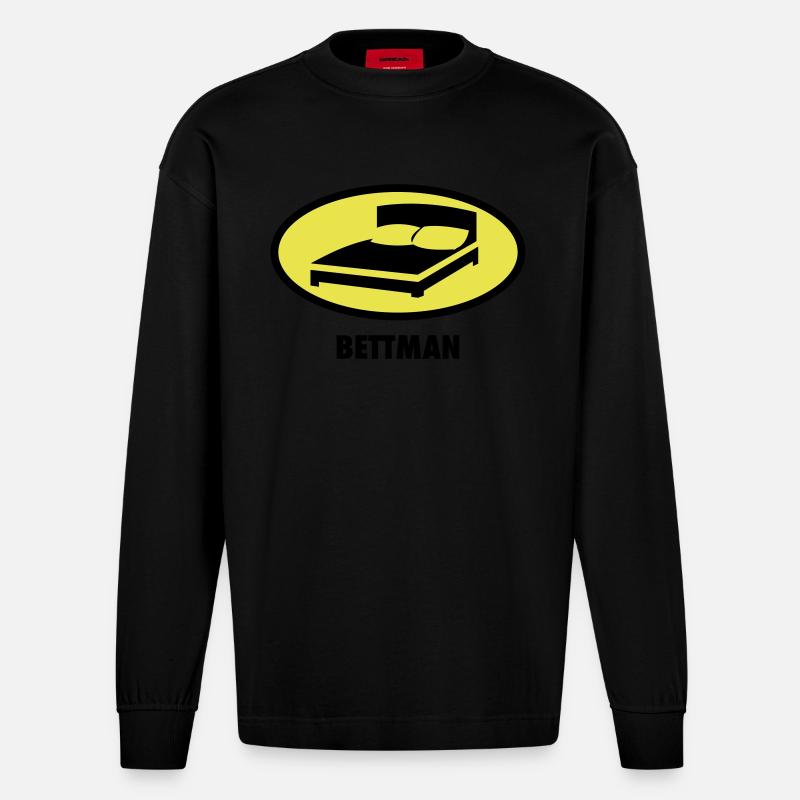 Bettman - Heavyweight Oversized Organic Langarmshirt Made in EU - SOLID BLACK