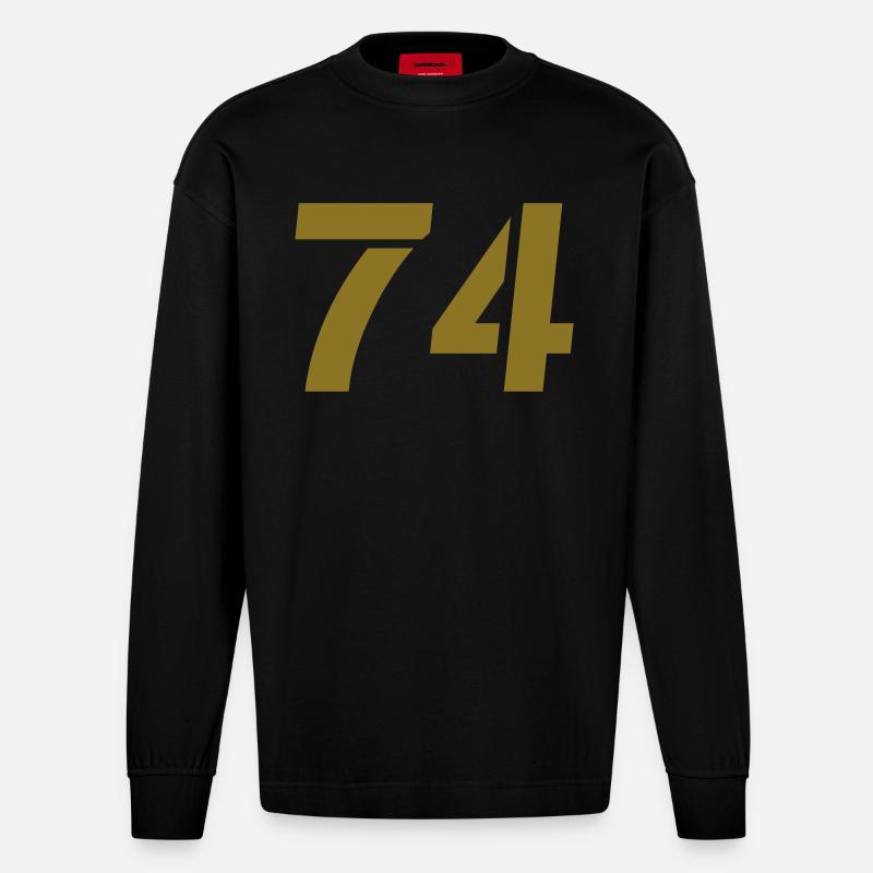 74 - Heavyweight Oversized Organic Langarmshirt Made in EU - SOLID BLACK