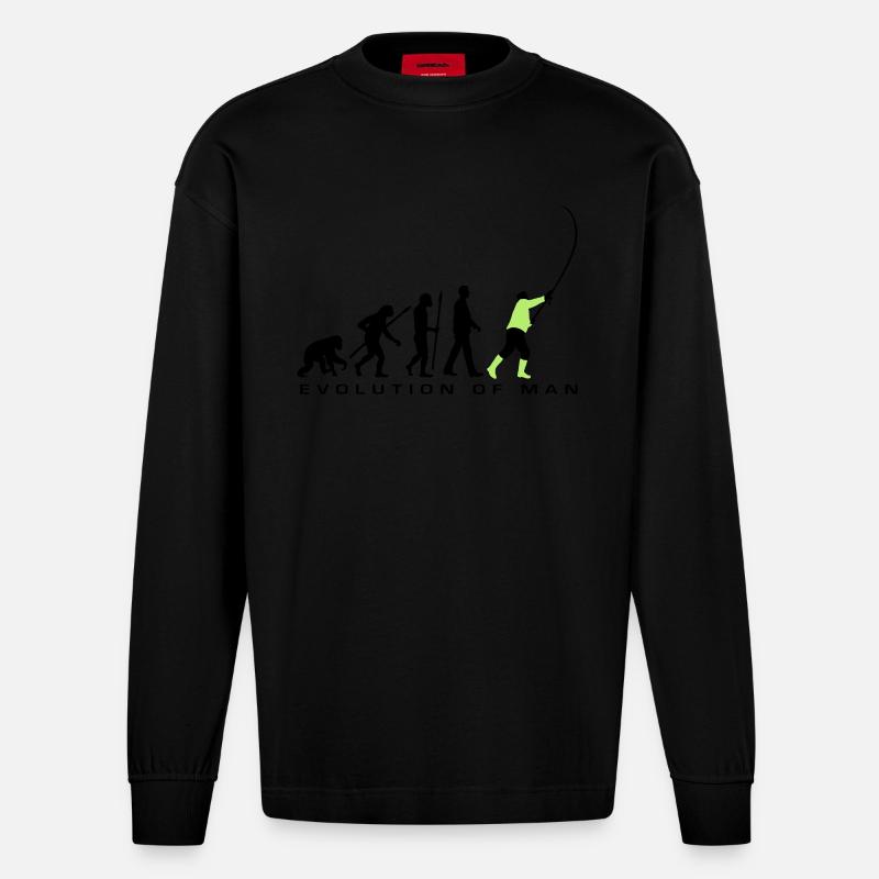 evolution_angler_042013_a_2c - Heavyweight Oversized Organic Langarmshirt Made in EU - SOLID BLACK