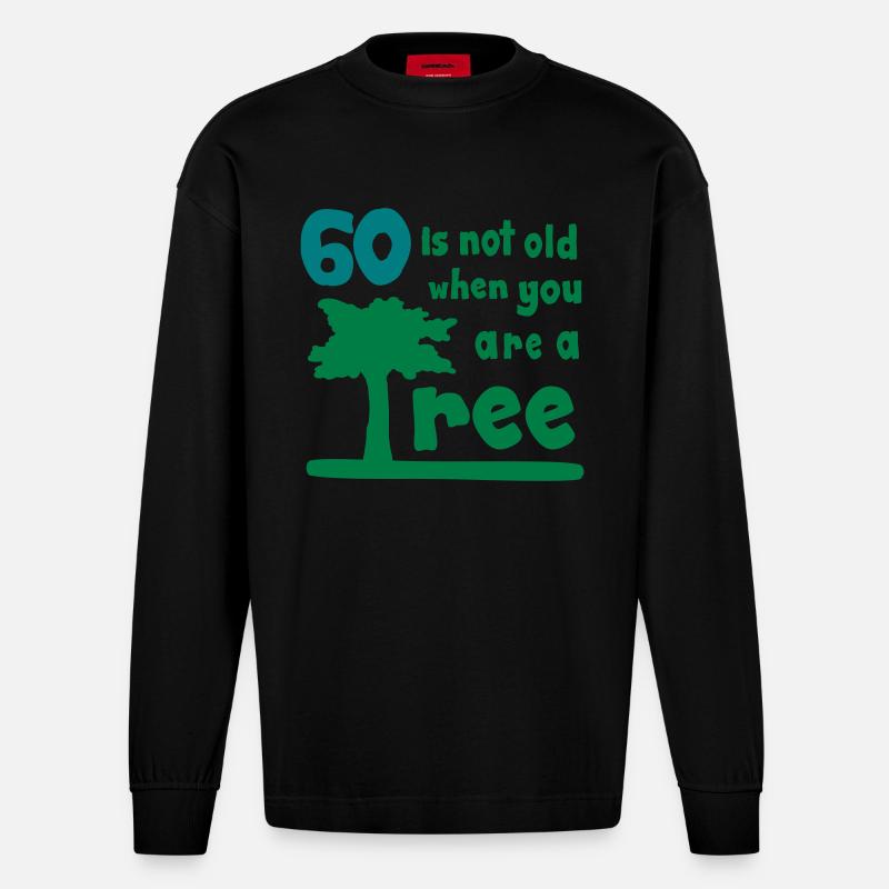 60 - Heavyweight Oversized Organic Langarmshirt Made in EU - SOLID BLACK