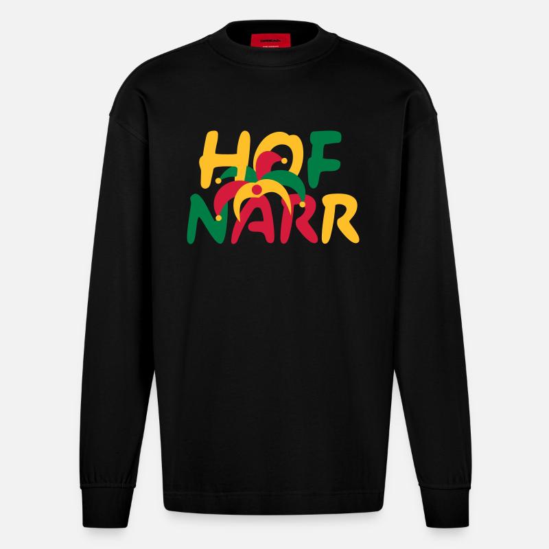 HOFNARR - Heavyweight Oversized Organic Langarmshirt Made in EU - SOLID BLACK