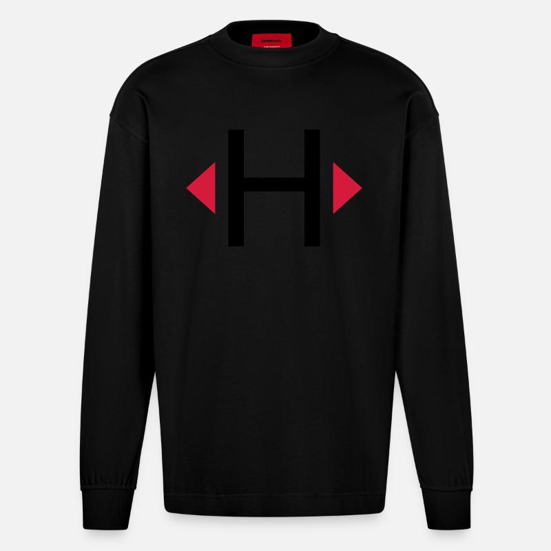 Elb H Jolle - Heavyweight Oversized Organic Langarmshirt Made in EU - SOLID BLACK