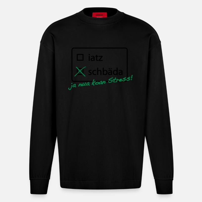 To Do List - Heavyweight Oversized Organic Langarmshirt Made in EU - SOLID BLACK