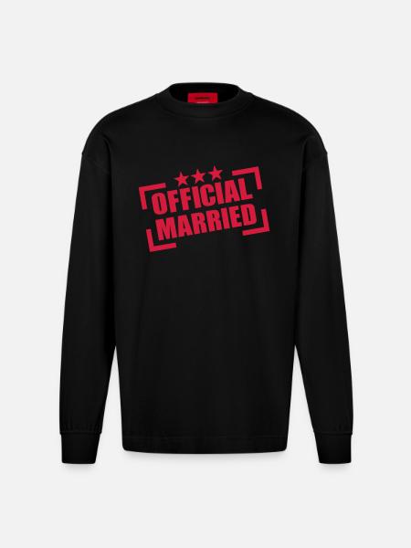 Official Married - Heavyweight Oversized Organic Longsleeve Shirt Made in EU - SOLID BLACK