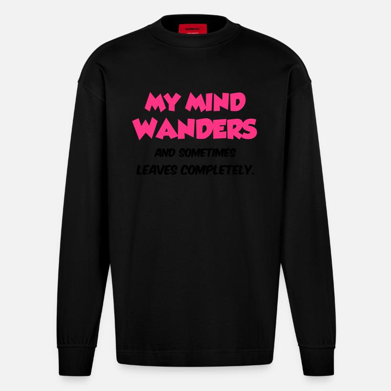 Funny - Heavyweight Oversized Organic Langarmshirt Made in EU - SOLID BLACK