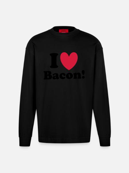 Bacon - Heavyweight Oversized Organic Langarmshirt Made in EU - SOLID BLACK