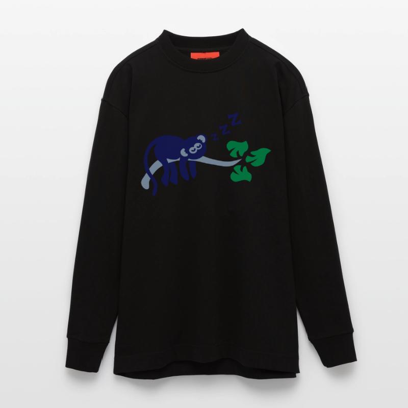 sleeping monkey Heavyweight Oversized Organic Langarmshirt Made in EU
