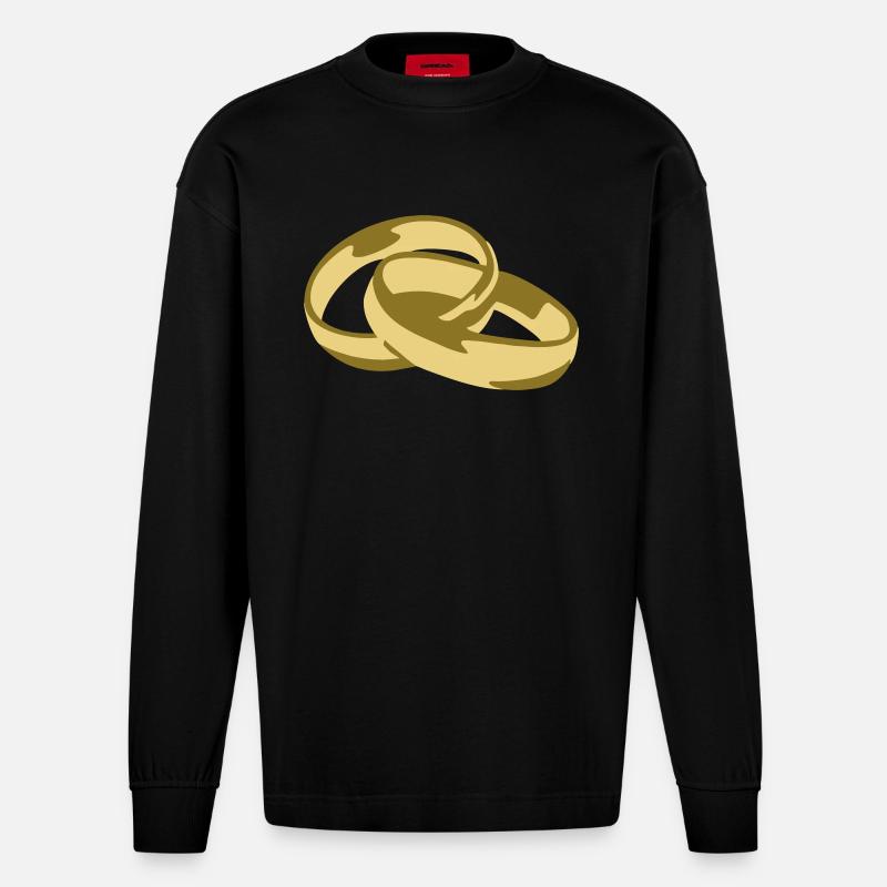 Ringe - Heavyweight Oversized Organic Langarmshirt Made in EU - SOLID BLACK