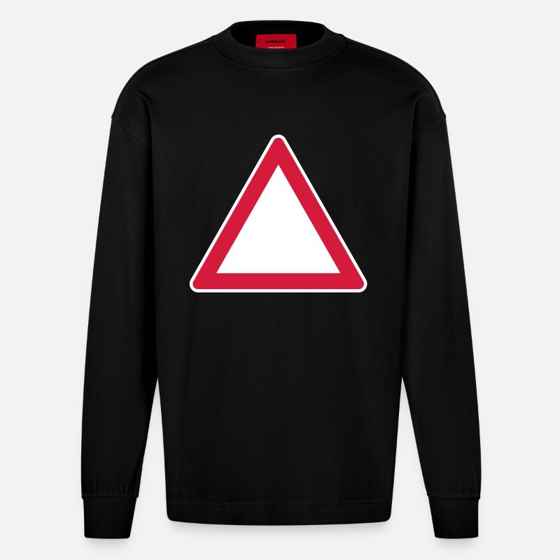 schild_2C - Heavyweight Oversized Organic Langarmshirt Made in EU - SOLID BLACK