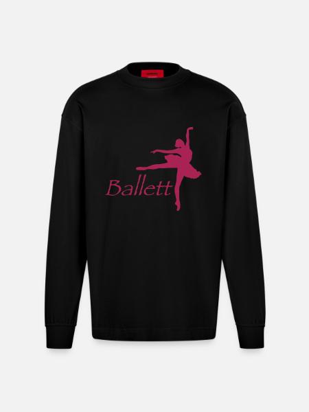 ballett_c_1c - Heavyweight Oversized Organic Longsleeve Shirt Made in EU - SOLID BLACK