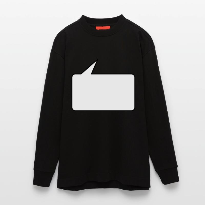 Sprechblase eckig klein 2c Heavyweight Oversized Organic Longsleeve Shirt Made in EU