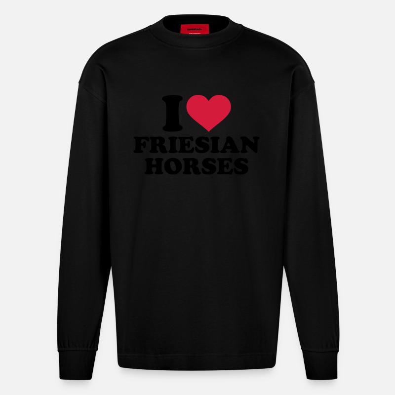 Friese - Heavyweight Oversized Organic Langarmshirt Made in EU - SOLID BLACK