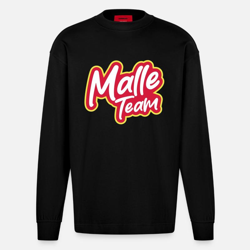 L’équipe Malle - Manches longues bio épais oversize fabriqué en UE - SOLID BLACK