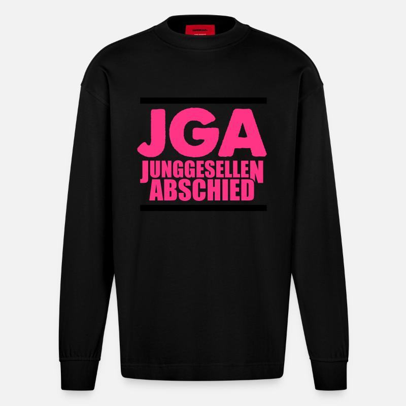 jga - Heavyweight Oversized Organic Langarmshirt Made in EU - SOLID BLACK