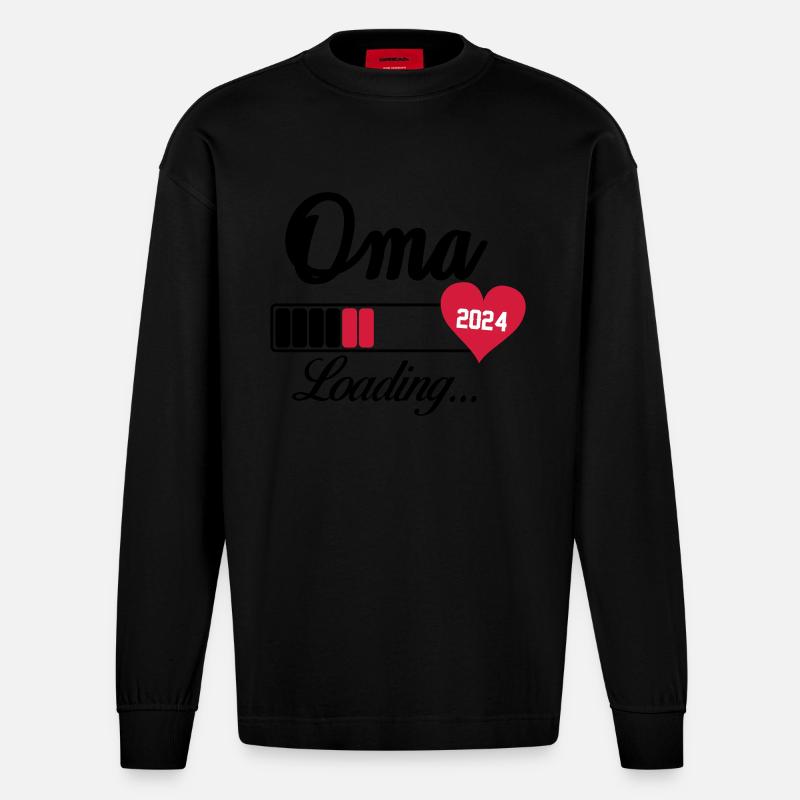 oma loading 2024 - Heavyweight Oversized Organic Langarmshirt Made in EU - SOLID BLACK